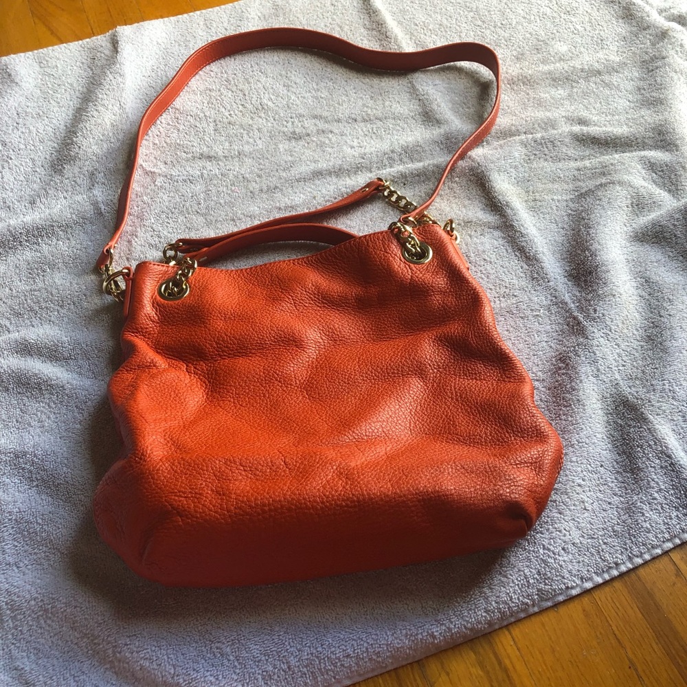 Orange Michael Kors bag